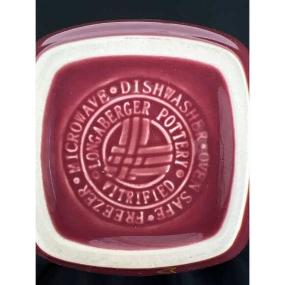 Longaberger Pottery Woven Traditions Paprika Mug Microwave Dishwasher & Oven Saf - Picture 6 of 6